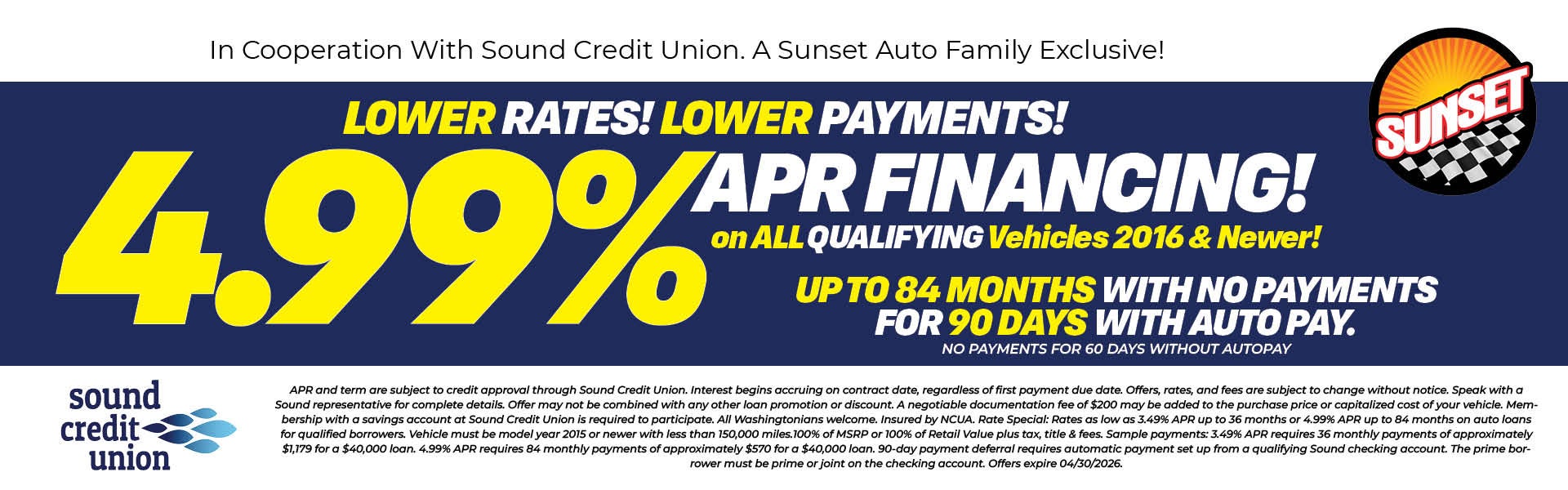 4.99%APR SCU Offer