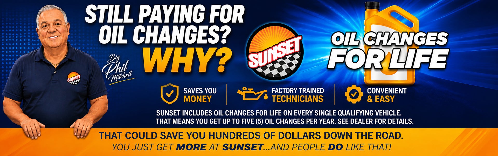 Sunset's Oil Changes for Life